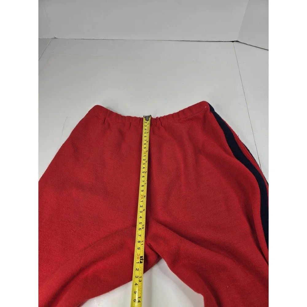 Vintage Track Pants Zip Legs Size 22X26 Red‎ 80s Basketball Track School College